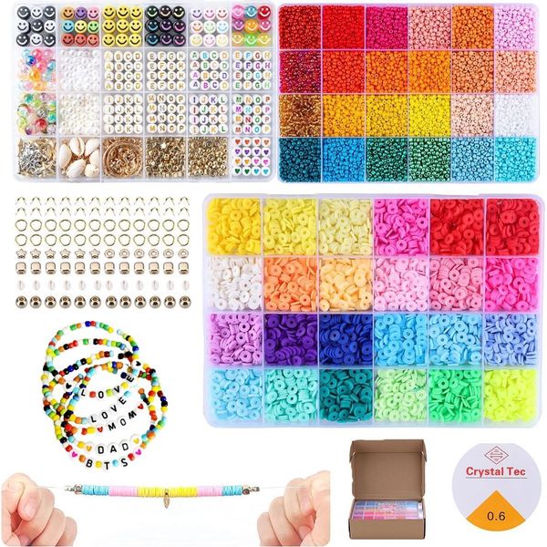 Set Creativo Di Perline Per Gioielli Xxl - Lettere, Smiley, Ciondoli, Accessori-image