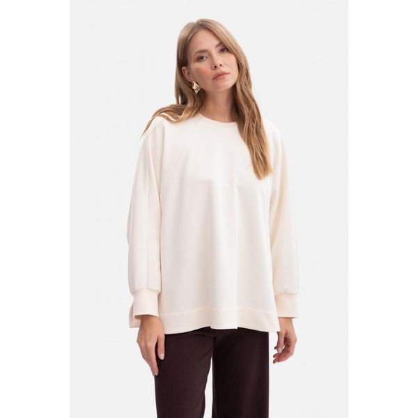 Bewear Felpa Da Donna Con Cappuccio Senza Chiusura Carage B306 Ecru S/M-image