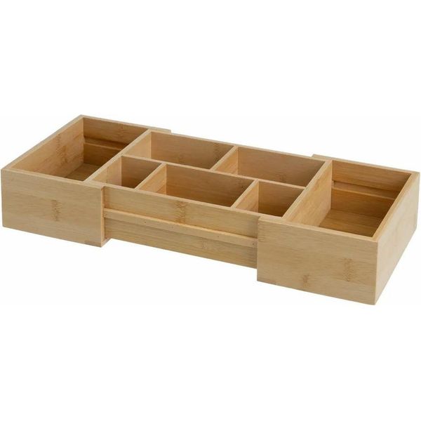 Howhomely | Organiser - Scatola Portaoggetti - 4 X 17 X 7 Cm - In Bambù - Scatola Portaoggetti-image