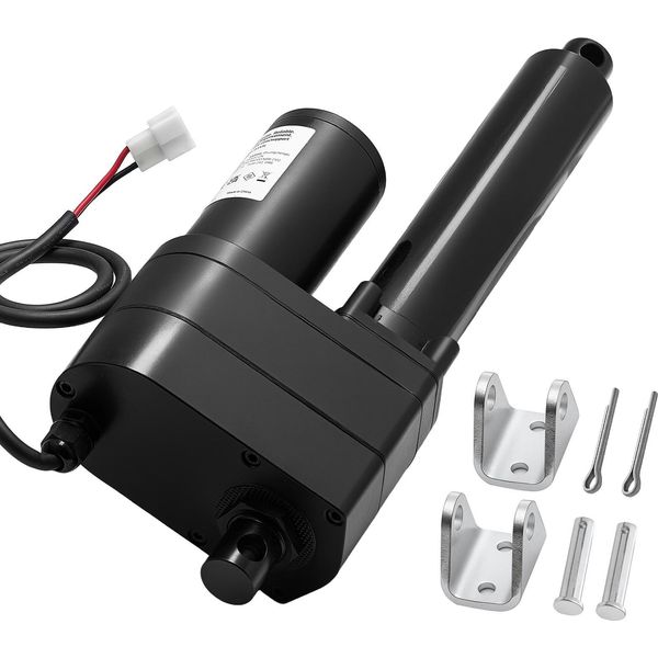 Attuatore Lineare Vevor 12 V, Corsa 150 Mm, 9000 N, Attuatore Lineare, IP65, Impermeabile, 5 Mm/S, Attuatori Lineari Tecnologici Con Staffe Di Montaggio Per Contenitori Di Macchine Industriali, Sistemi Di Sollevamento Pesanti-image