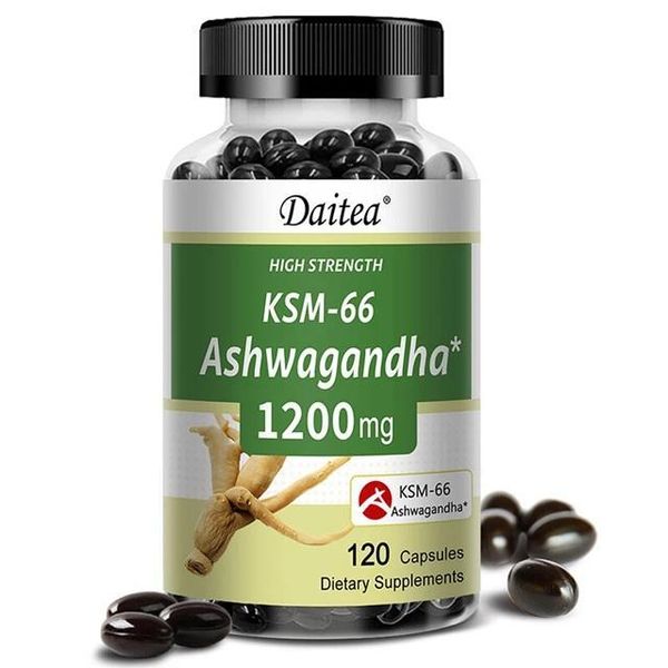 Ashwagandha 1200Mg (120 Capsule) Integratore Alimentare, Energia, Umore, Stress, Ansia, Sistema Immunitario, Concentrazione, Sonno-image