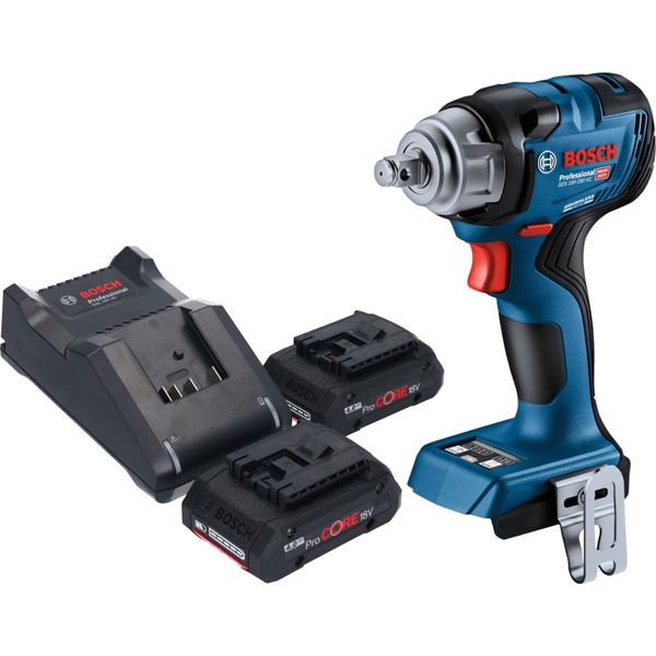 Bosch Gds 18V-330 Hc Avvitatore A Impulsi Professionale A Batteria 18 V 330 Nm 1/2" Brushless + 2X Batteria Ricaricabile Procore 4,0 Ah + Caricabatterie"-image