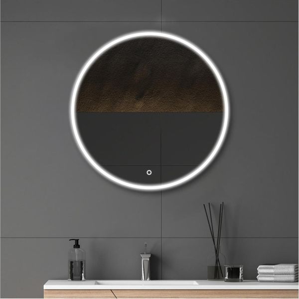 Specchio Rotondo Led D60/70/80Cm Con Cornice Retroilluminata Oraya-image