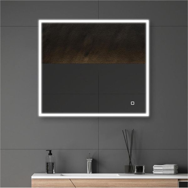 Specchio Rettangolare Led L60/80Cm Cornice Retroilluminata Eclips-image