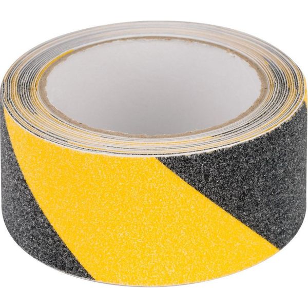 Rebel NAR0481 Nastro Di Segnalazione Antiscivolo 50 Mm X 5 M, Giallo-Nero-image