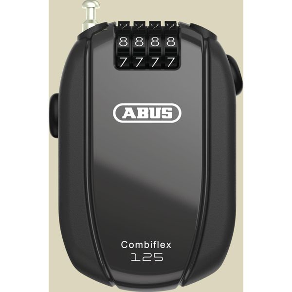 Abus Combiflex - Lucchetto Per Il Fissaggio Di Sci, Caschi, Passeggini E Bagagli - Trip 125 - Lunghezza 125 Cm - Spessore 3 Mm - Con Codice A Combinazione - Nero-image