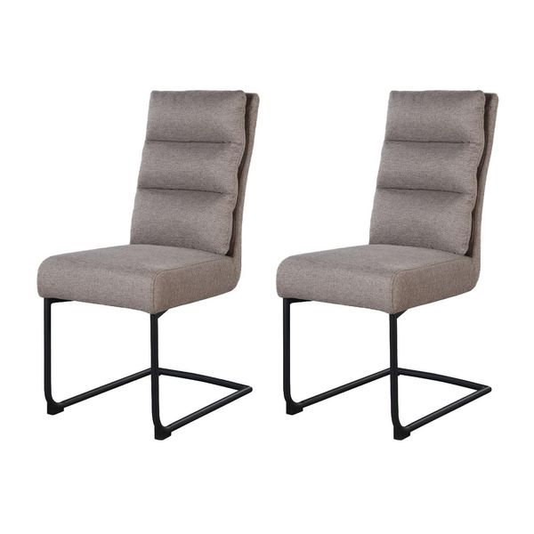 Casadolce Sedia Da Pranzo Markar, Set Di 2, 45X61X101 Cm, Marrone, Imbottita, Sedile A Molle Bonnell, Portata 120 Kg-image