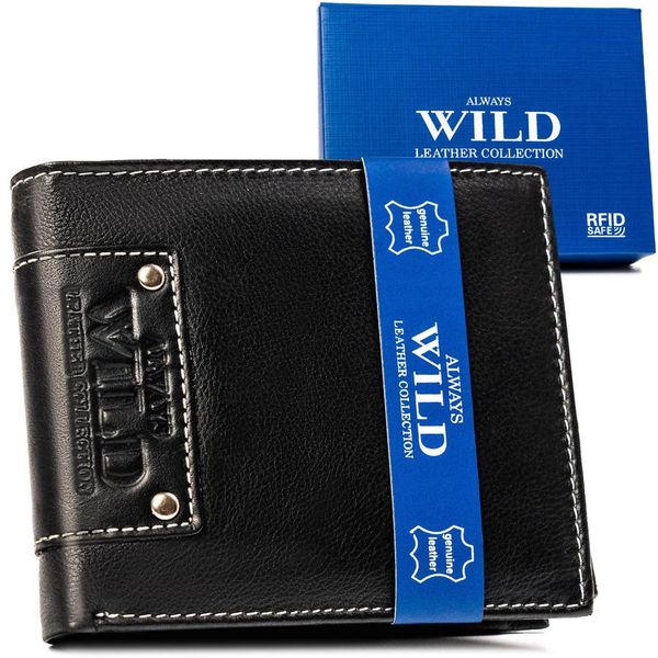 Portafoglio Classico Da Uomo In Pelle Senza Chiusura - Always Wild-image