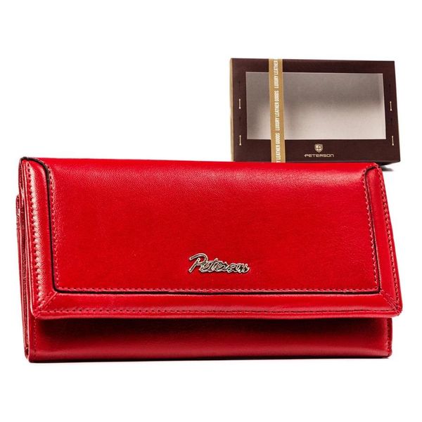 Portafoglio Grande Da Donna In Pelle Con Orecchino E Chiusura A Scatto - Peterson-image