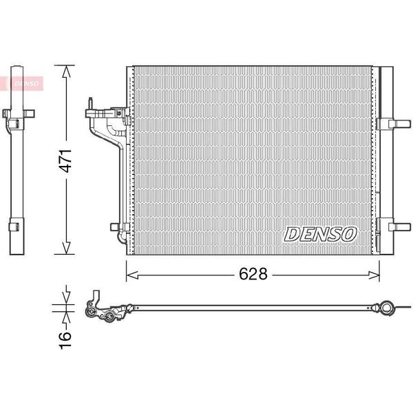 Denso DCN10029 - Condensatore Aria Condizionata Oe 1693590 Con Essiccatore Per C-Max, Focus Iii, Grand C-Max-image