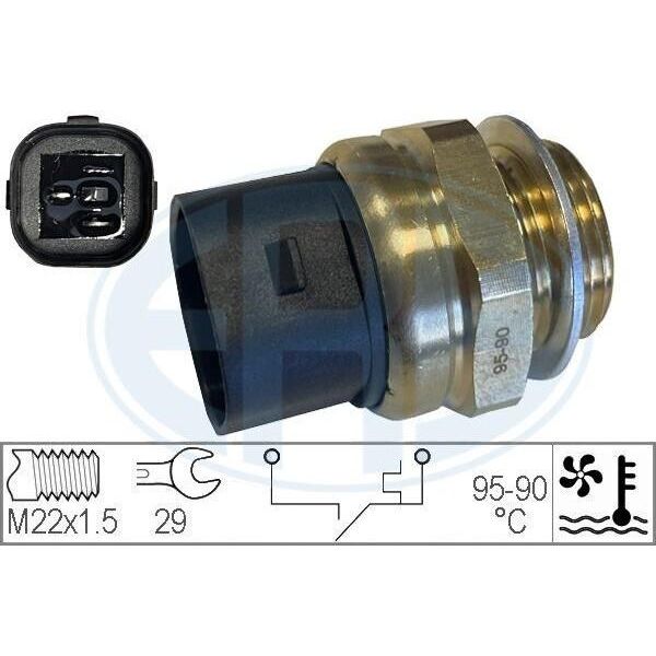Era 330282 - Oe 867 959 481 Interruttore Di Temperatura, Ventola Radiatore Per A3 (8L), Arosa (6H), Leon (1M1), Toledo Ii (1M2), Octavia I (1U), Golf Iii (1H), Bora (1J), Passat (35I), Golf Cabriolet (1E), Golf Iv (1J), Polo (6N), Lupo (6E1, 6X1), Polo (80, 86C), Polo (6V), Vento (1H)-image