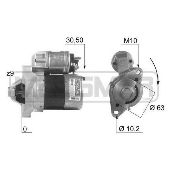Era 220358A Motorino Di Avviamento 0,7 Kw Per Renault Clio Iii Hatchback (BR0/1, CR0/1) 12 V-image