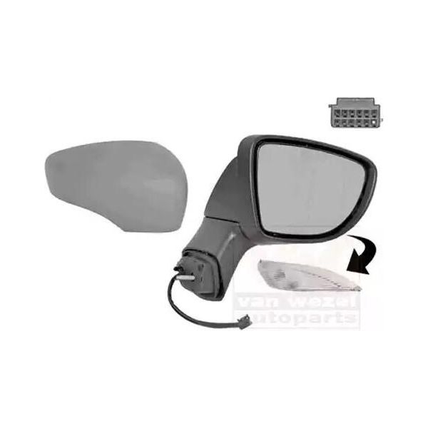 Van Wezel 4386818 - Oe 963016046R Specchio Esterno Destro Per Captur I (H5, J5)-image