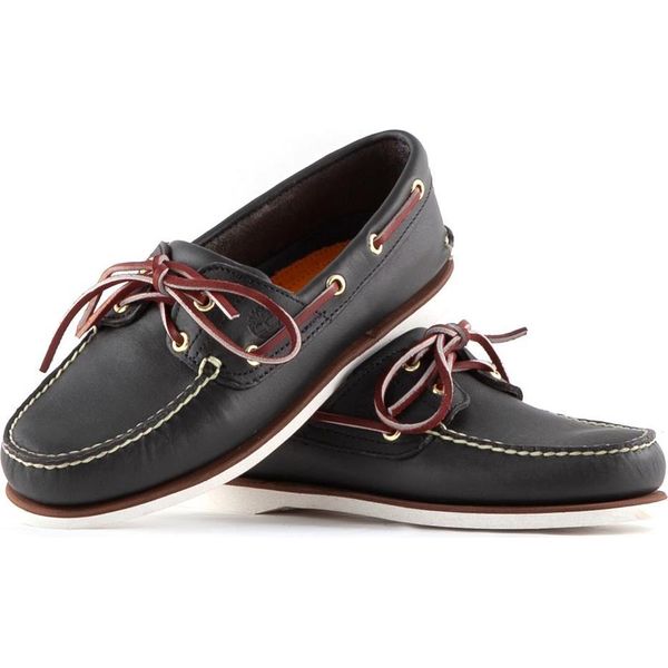 Timberland - Scarpe Da Barca Uomo 2-Eye In Pelle Blu - Numero 46-image