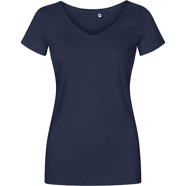 X.O By Promodoro 1525 | Maglietta Donna Con Scollo A V, Cotone Pettinato - Colore: French Navy - Taglia: 3XL-image