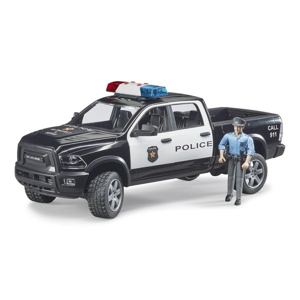 Bruder Einsatzfahrzeuge Ram 2500 Polizei Pickup, Mit Polizist, Modellfahrzeug, Modell Fahrzeug, Spielzeug, 02505-image