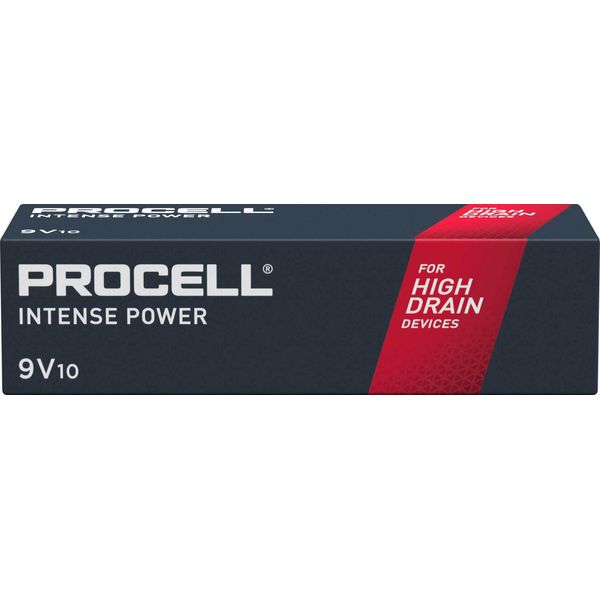 Duracell Procell Intense Alkaline E-Block 6LR61 9 V (10Er Faltschachtel)-image