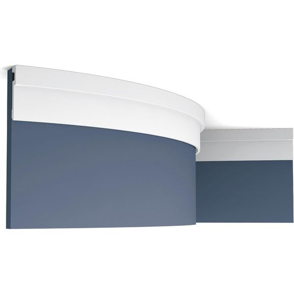 Rivestimento Orac Decor PX198F Modern U-STEPS Rivestimento Decorativo Flessibile Rivestimento Del Pavimento Cornice Del Soffitto Stile Moderno Colore Bianco 2 M-image