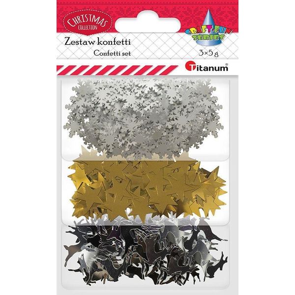 Coriandoli Fiocchi Di Neve/Stelle/Renifere Motivi Misti Titanum-image