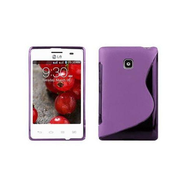 Cadorabo Custodia Protettiva Per Lg L3 Ii (1A Sim) Cover In Viola Custodia Del Telefono Cellulare Tpu Custodia In Silicone-image
