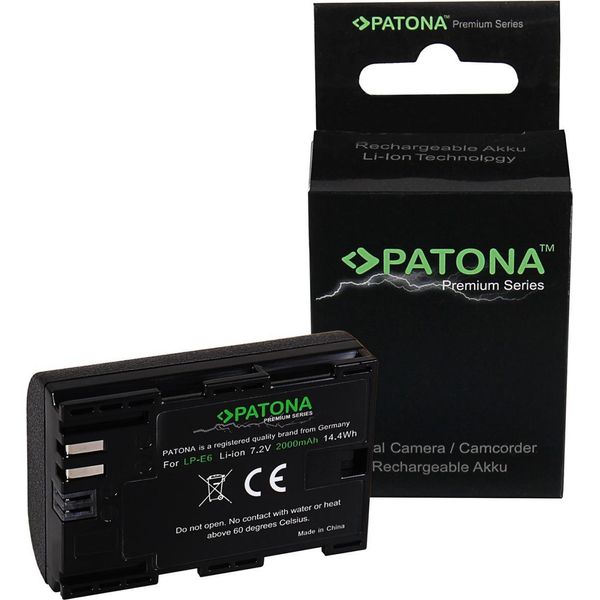 Batteria Premium Per. Canon LP-E6 Eos 5D 5DS 60D 60Da 6D 7D Mark Ii EOS70D EOS-70D Da Patona-image