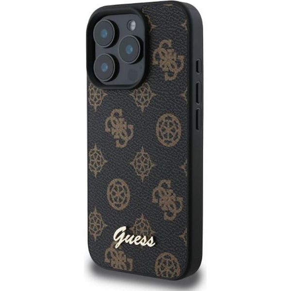 Guess Guhmp16Xpgpysk Custodia Rigida Per Iphone 16 Pro Max 6.9 Czarny/Nero Peony Script Magsafe-image