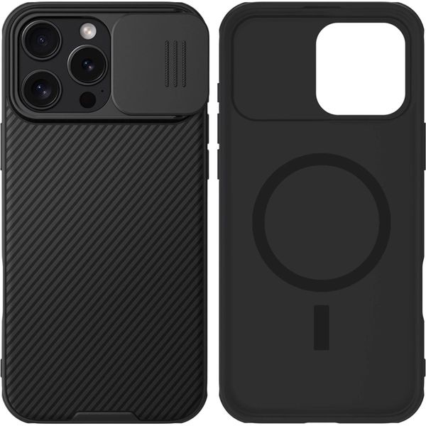 Nillkin Camshield Pro Custodia Per Iphone 16 Pro Max Con Copertura Della Fotocamera - Nero-image