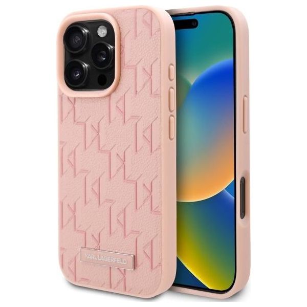 Karl Lagerfeld Klhmp16Lpkhporpp Iphone16 Pro 6.3 RóżOwy/Pink Custodia Rigida Con Timbro A Caldo Magsafe-image