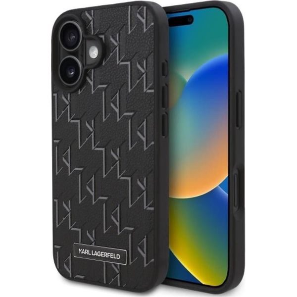 Karl Lagerfeld Klhmp16Mpkhporpk Custodia Rigida Iphone16 Plus 6.7 Czarny/Nero Timbro A Caldo Magsafe-image