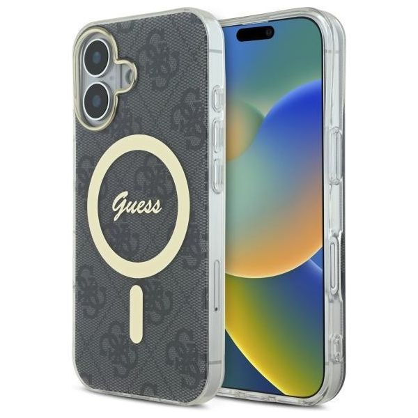 Guess Guhmp16Mh4Stk Custodia Rigida Iml 4G Magsafe Per Iphone 16 Plus 6.7 Czarny/Nero-image