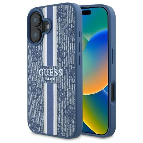 Guess Guhmp16Sp4Rpsb Iphone 166.1 Niebieski/Blu Custodia Rigida 4G A Righe Stampate Magsafe-image
