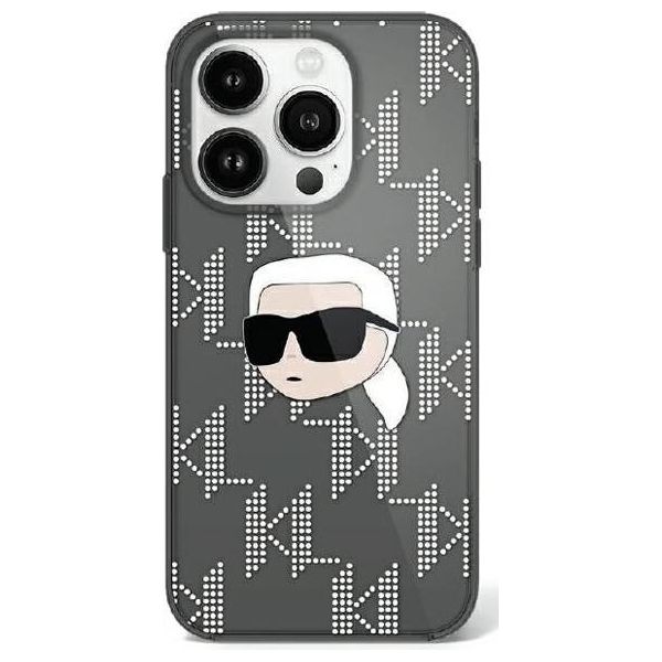 Karl Lagerfeld Klhcp16Shklpkhk Iphone16 6.1 Czarny/Nero Custodia Rigida Iml Karl Head Placcato-image