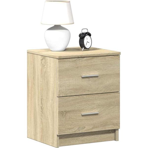 Vidaxl Comodini 2 Pezzi Con 2 Cassetti Rovere Sonoma 40X36X50 Cm-image