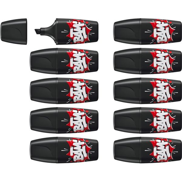 Stabilo Boss Mini Evidenziatore - 2+5 Mm - By Snooze One - Nero - 10 Pezzi-image