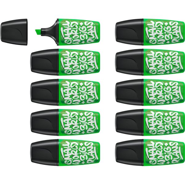 Stabilo Boss Mini Evidenziatore - 2+5 Mm - By Snooze One - Verde - 10 Pezzi-image