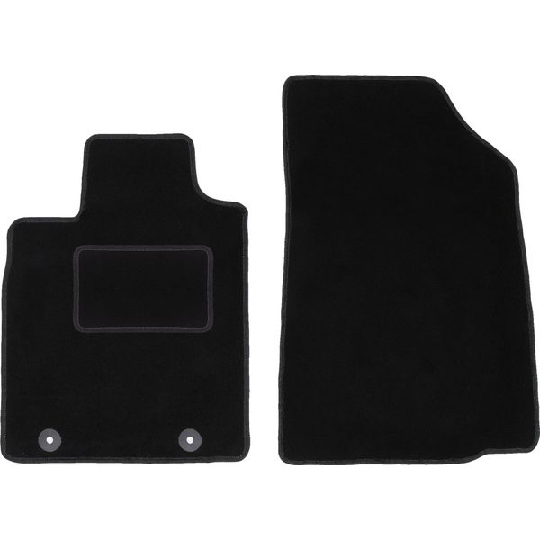 Wielganizator Tappetini Auto Velours Anteriori Adatto Per Dacia Duster 2WD (2010-2018, Suv) Neri, Set 2 Pz, Con Fissaggi-image