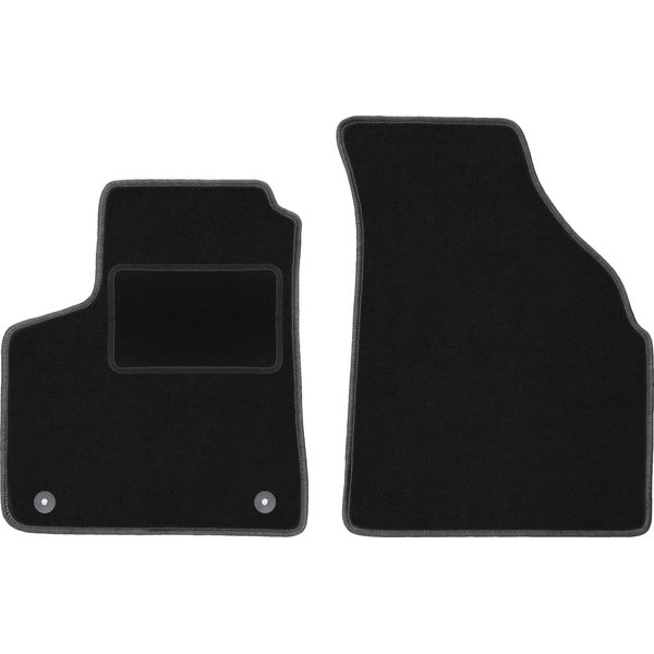 Wielganizator Tappetini Auto Velours Anteriori Adatto Per Daewoo Tacuma (2000-2011, Minivan) Neri, Set 2 Pz, Con Fissaggi-image