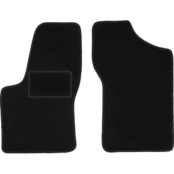 Wielganizator Tappetini Auto Velours Anteriori Adatto Per Fiat Seicento (1998-2010, Hatchback) Neri, Set 2 Pz, Con Fissaggi-image