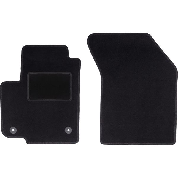 Wielganizator Tappetini Auto Velours Anteriori Adatto Per Fiat Sedici (2006-2014, Hatchback) Neri, Set 2 Pz, Con Fissaggi-image