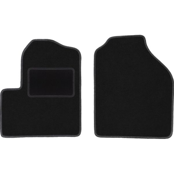 Wielganizator Tappetini Auto Velours Anteriori Adatto Per Ford Tourneo Connect (2003-2012, Furgoncino) Neri, Set 2 Pz, Con Fissaggi-image