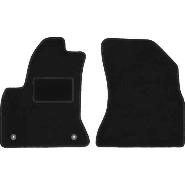 Wielganizator Tappetini Auto Velours Anteriori Adatto Per Citroen C4 Grand Picasso (2006-2013, Minivan) Neri, Set 2 Pz, Con Fissaggi-image