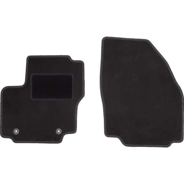 Wielganizator Tappetini Auto Velours Anteriori Adatto Per Ford Galaxy MK2 (2006-2012, Minivan) Neri, Set 2 Pz, Con Fissaggi-image