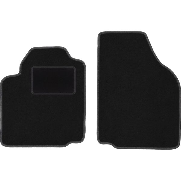 Wielganizator Tappetini Auto Velours Anteriori Adatto Per Ford Fiesta MK3 (1989-1996, Hatchback) Neri, Set 2 Pz, Con Fissaggi-image