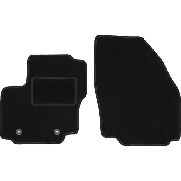 Wielganizator Tappetini Auto Velours Anteriori Adatto Per Ford S-MAX MK1 (2006-2011, Minivan) Neri, Set 2 Pz, Con Fissaggi-image