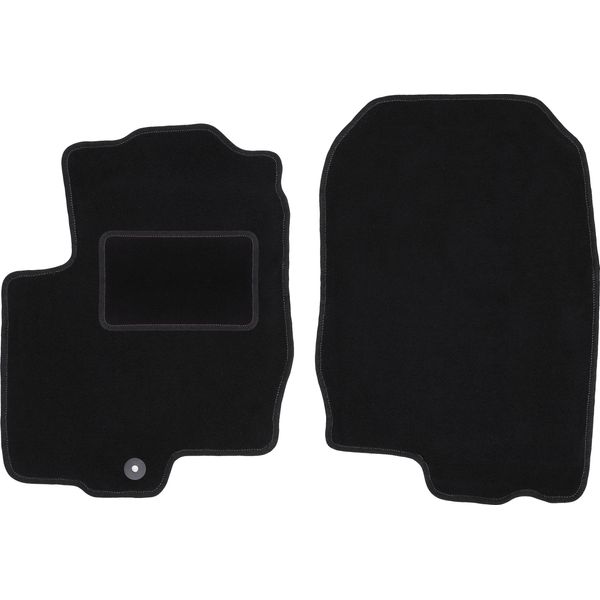 Wielganizator Tappetini Auto Velours Anteriori Adatto Per Mitsubishi Colt Vi Z30 (2004-2008, Hatchback) Neri, Set 2 Pz, Con Fissaggi-image