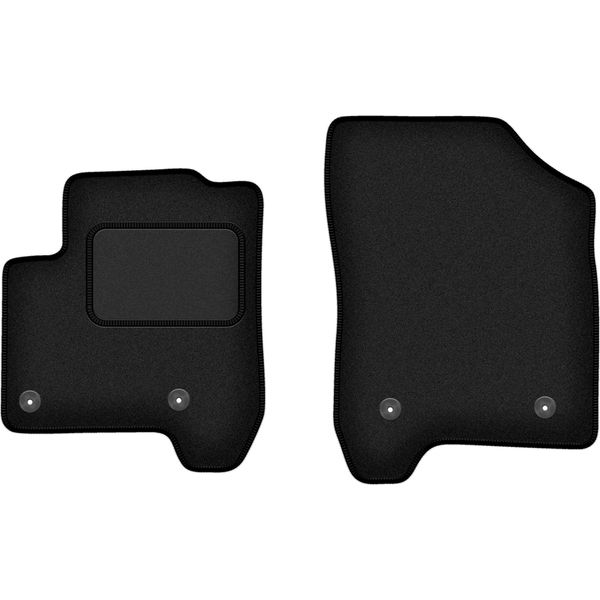 Wielganizator Tappetini Auto Velours Anteriori Adatto Per Citroen C3 Picasso (2008-2017, Minivan) Neri, Set 2 Pz, Con Fissaggi-image