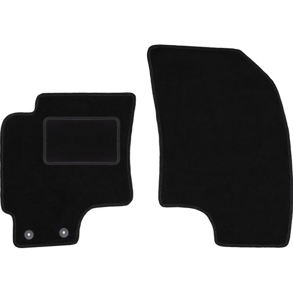 Wielganizator Tappetini Auto Velours Anteriori Adatto Per Chevrolet Evanda (2006-2012, Berlina) Neri, Set 2 Pz, Con Fissaggi-image