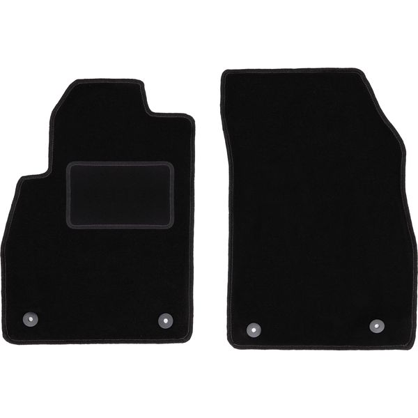 Wielganizator Tappetini Auto Velours Anteriori Adatto Per Opel Astra J (2009-2015, Hatchback, Berlina, Station Wagon, Sports Tourer) Neri, Set 2 Pz, Con Fissaggi-image