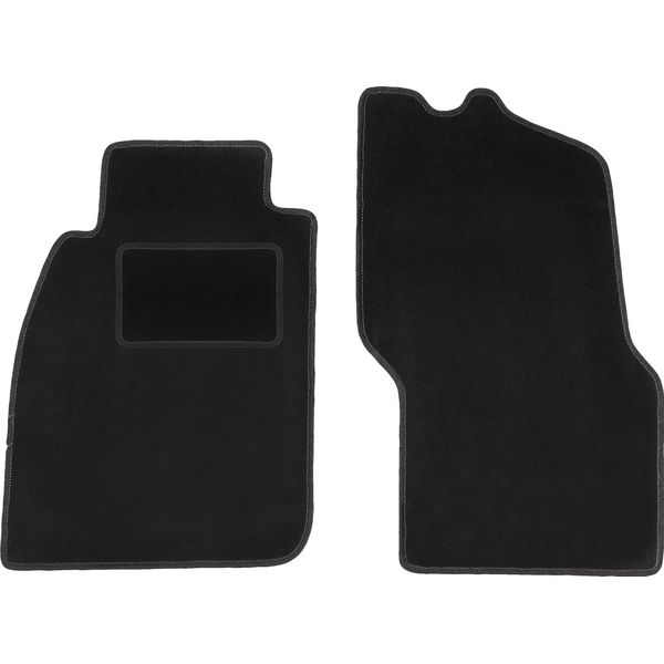 Wielganizator Tappetini Auto Velours Anteriori Adatto Per Mitsubishi Carisma (1995-2004, Berlina, Liftback, Hatchback) Neri, Set 2 Pz, Con Fissaggi-image