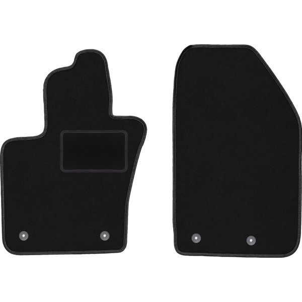 Wielganizator Tappetini Auto Velours Anteriori Adatto Per Fiat 500X (2014-2018, Crossover) Neri, Set 2 Pz, Con Fissaggi-image